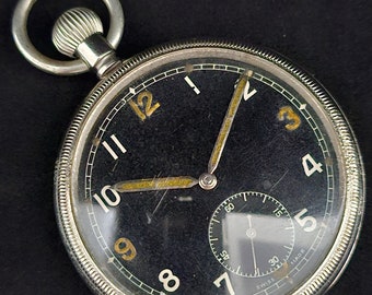 Bravington Revue GS/TP Military Issued Pocket Watch, Second World War, WWII, Serviced and in Full Working Order