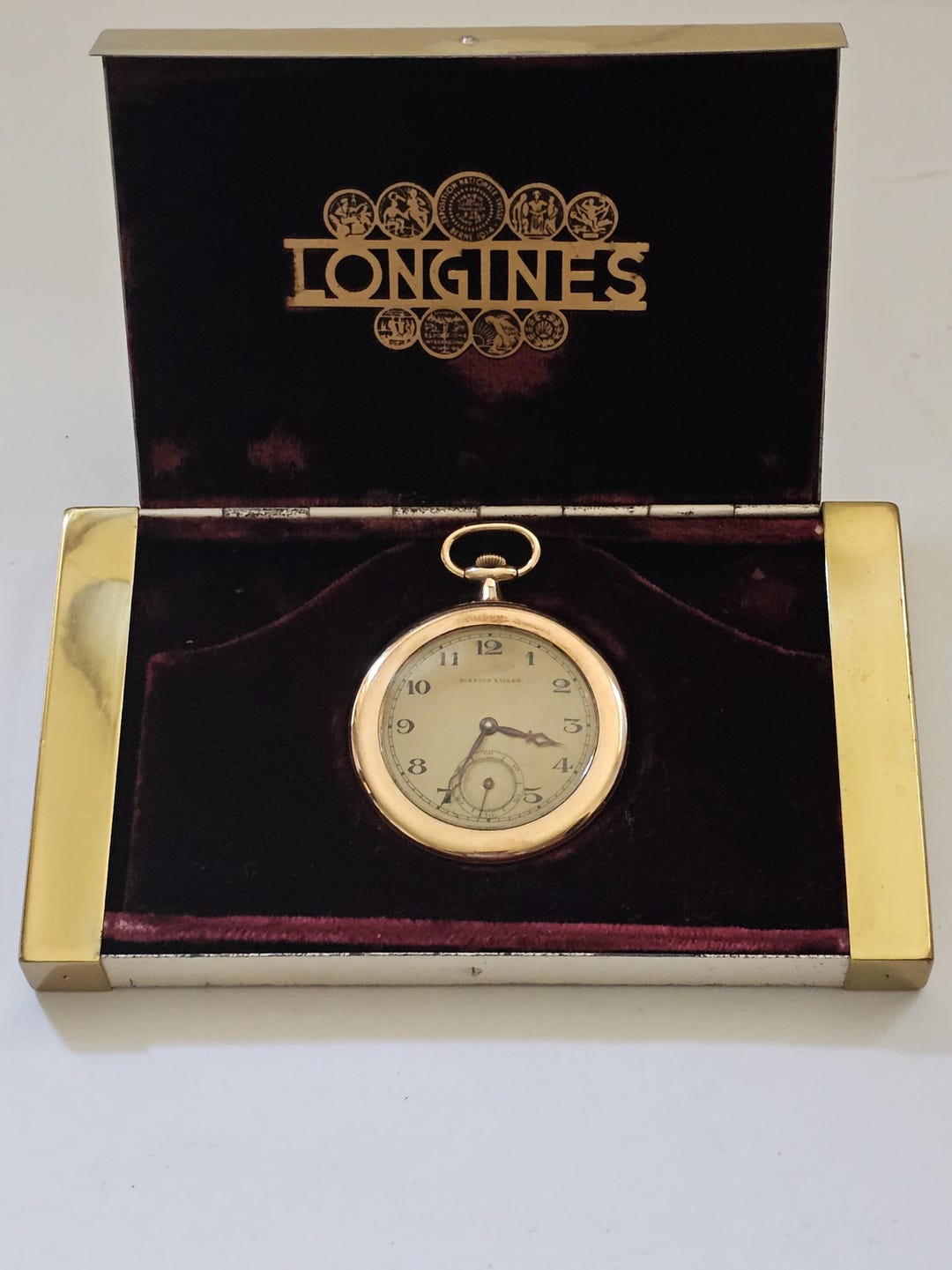 14ct Solid Gold Pocket Watch by Longines for Mappin \u0026 Webb, With Original  Gift Box/stand and Associated Longines Case, 1924. Serviced. - Etsy, image size:1080x1441