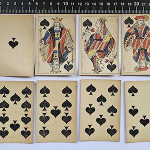 Rare Antique Grimaud Playing Cards, Complete Piquet 32 Card Deck, Paris Pattern, Square Corners, Circa 1850 - Etsy Rare Antique Grimaud Playing Cards, Complete Piquet 32 Card Deck, Paris Pattern, Square Corners, Circa 1850 - Etsy