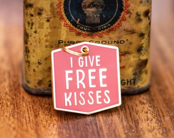 I Give Free Kisses Pet Charm