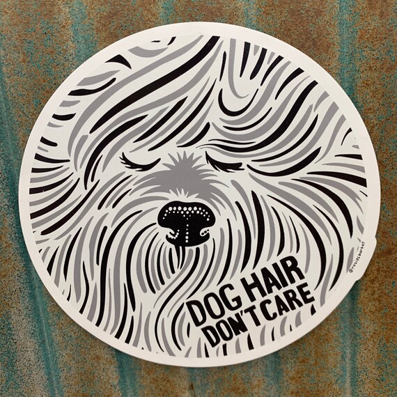 Dog Hair Don T Care Car Magnet Etsy
