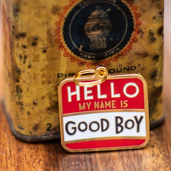 Hello My Name is Good Boy Pet Charm Ireland