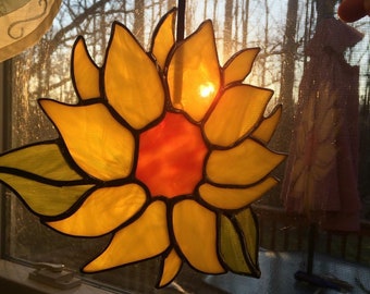 Girasol de vidrio manchado