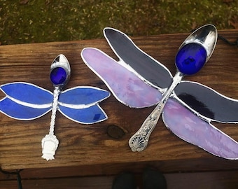 Vintage Spoon Dragonflies and Butterflies