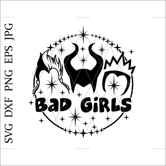 Bad Girls Svgon Wednesdays We Wear Blackhalloween Etsy