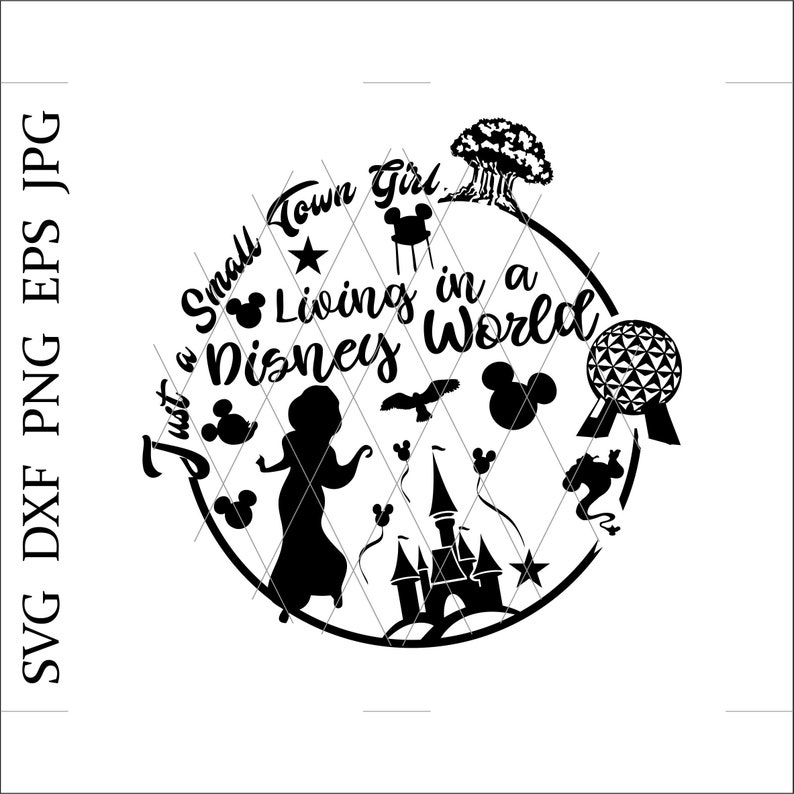 Download Free Just A Small Town Girl Living In A Magic Worldjasmine Etsy SVG Cut Files