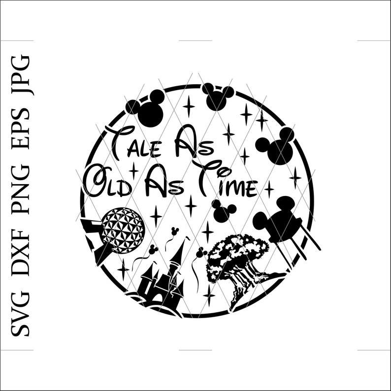 Download Tale As Old As Time Svg Living In A Magic World Cinderella Castle Svg Tower Svg PSD Mockup Templates