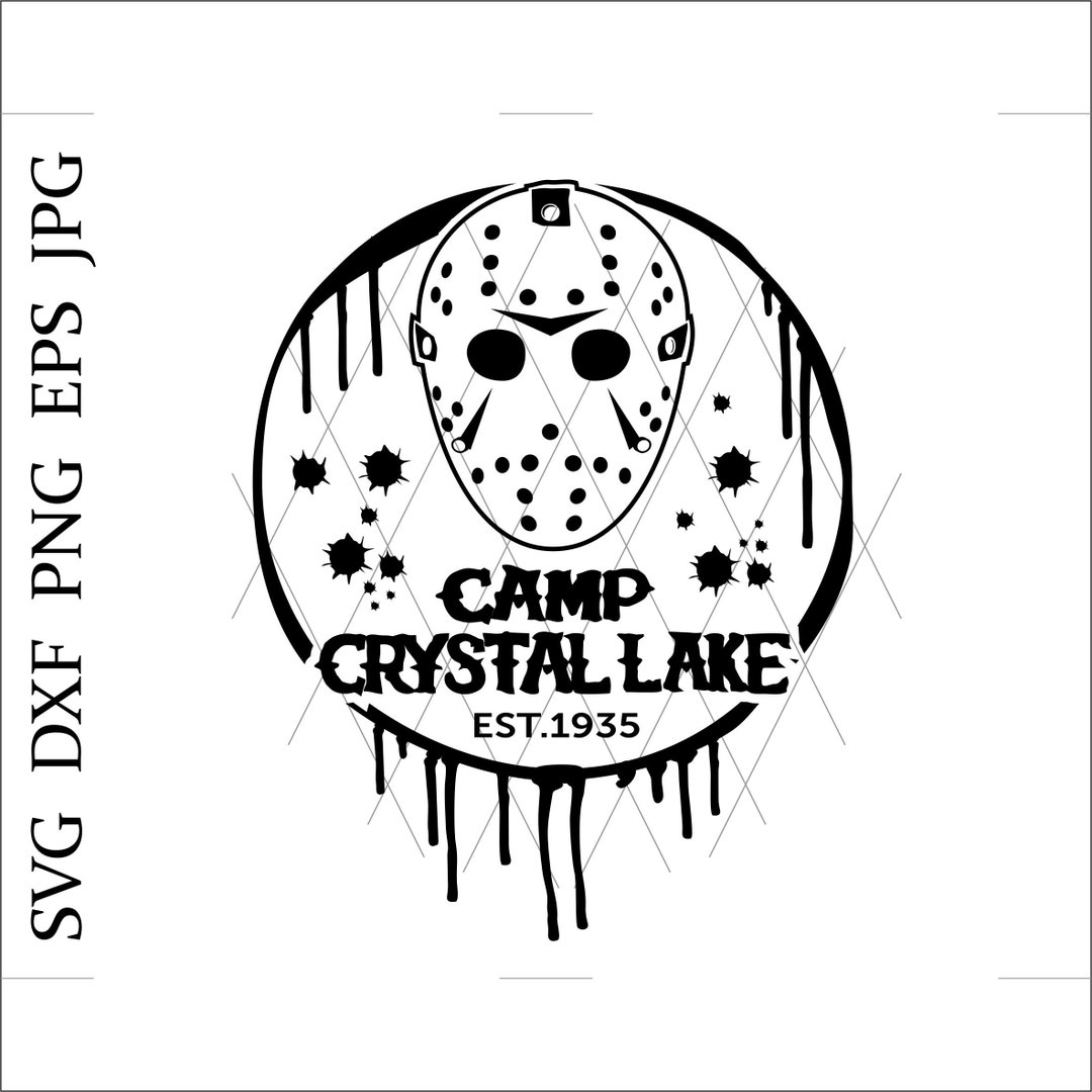 Camp Crystal Lake Svgcrystal Lake Svgjason Mask Etsy Hong Kong