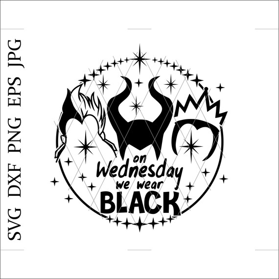 On Wednesdays We Wear Black Svgbad Girls Svghalloween Etsy