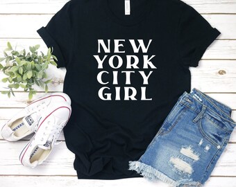 New York City Girl T Shirt, Women's Girls Ladies Gift Ideas Funny T-Shirt, Slogan Tee Shirt Top, Hipster Tumblr Fashion Clothing, NYC. KH