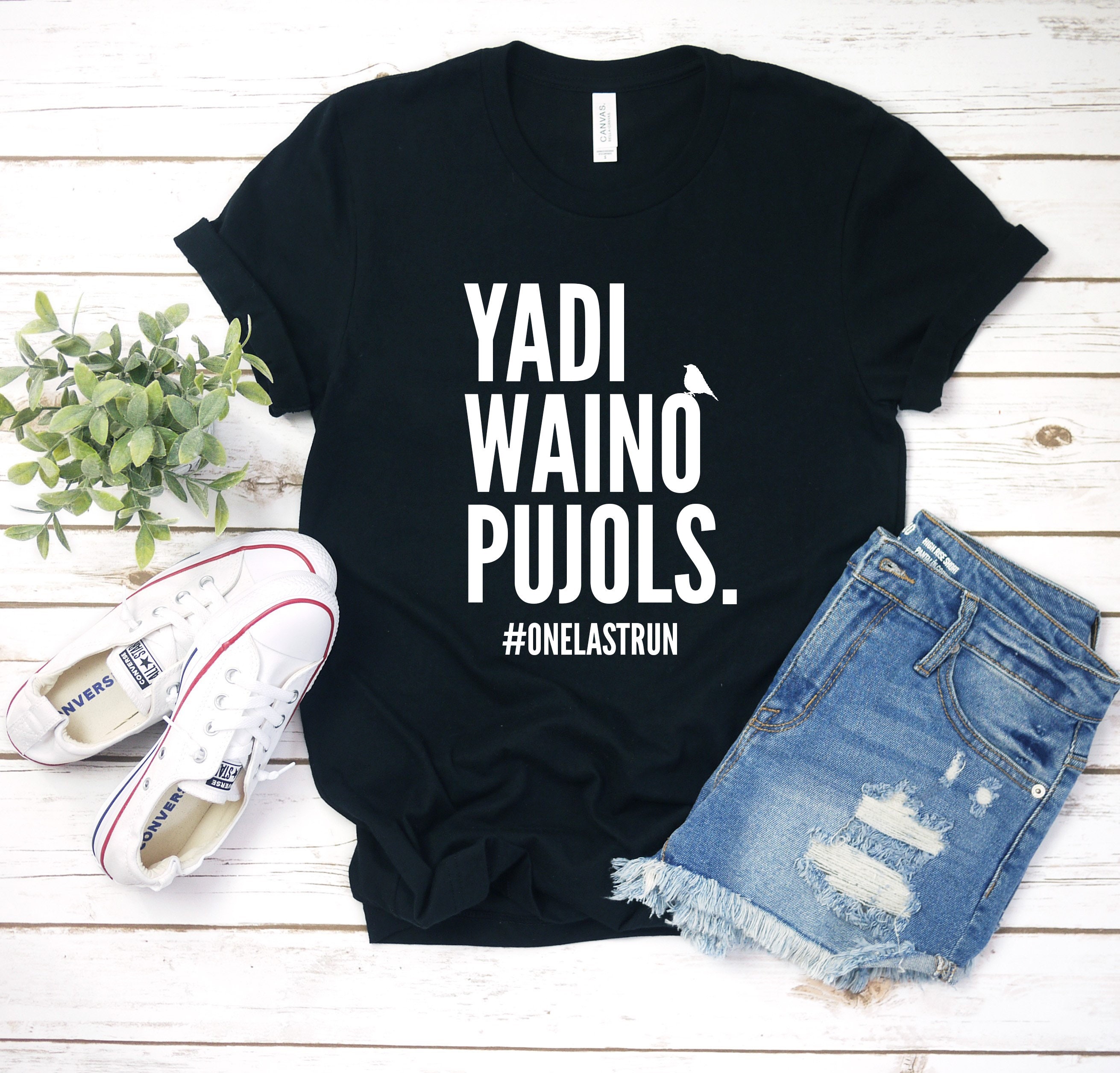 Teeshirtpalace Yadi Waino Pujols #Onelastrun Baseball Women's T-Shirt