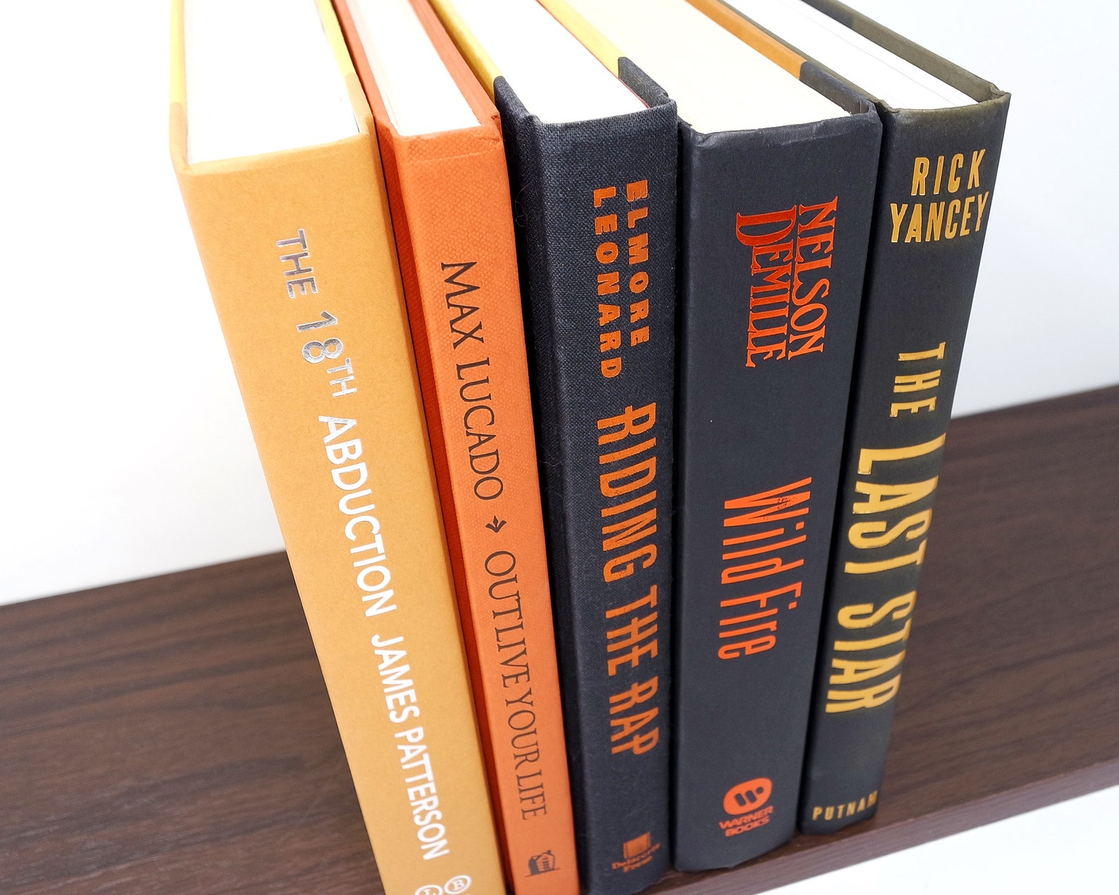 Orange & black decorative books / Modern decor / Staging and Etsy