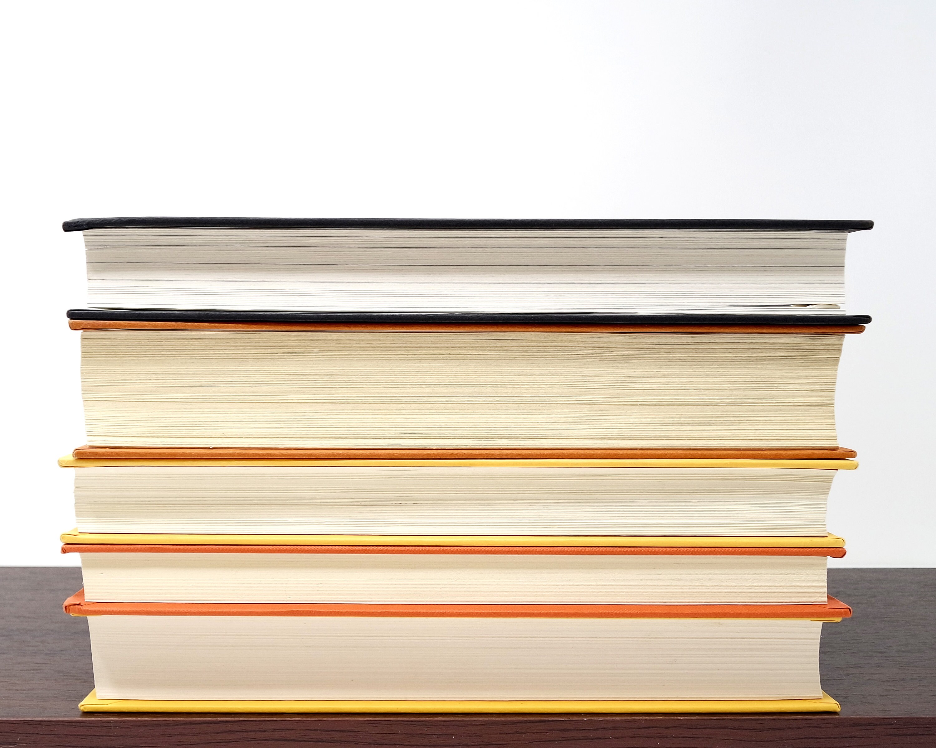 Orange & black decorative books / Modern decor / Staging and Etsy