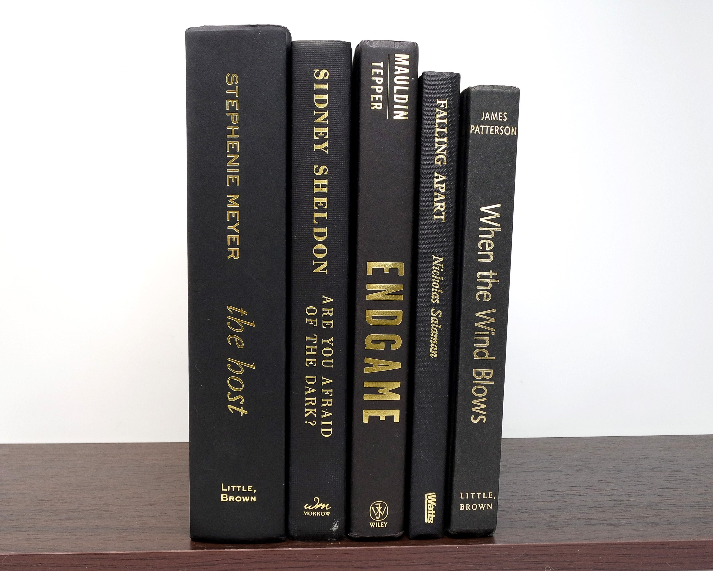 Black & Gold Decorative Books / Modern Minimalist Decor / | Etsy