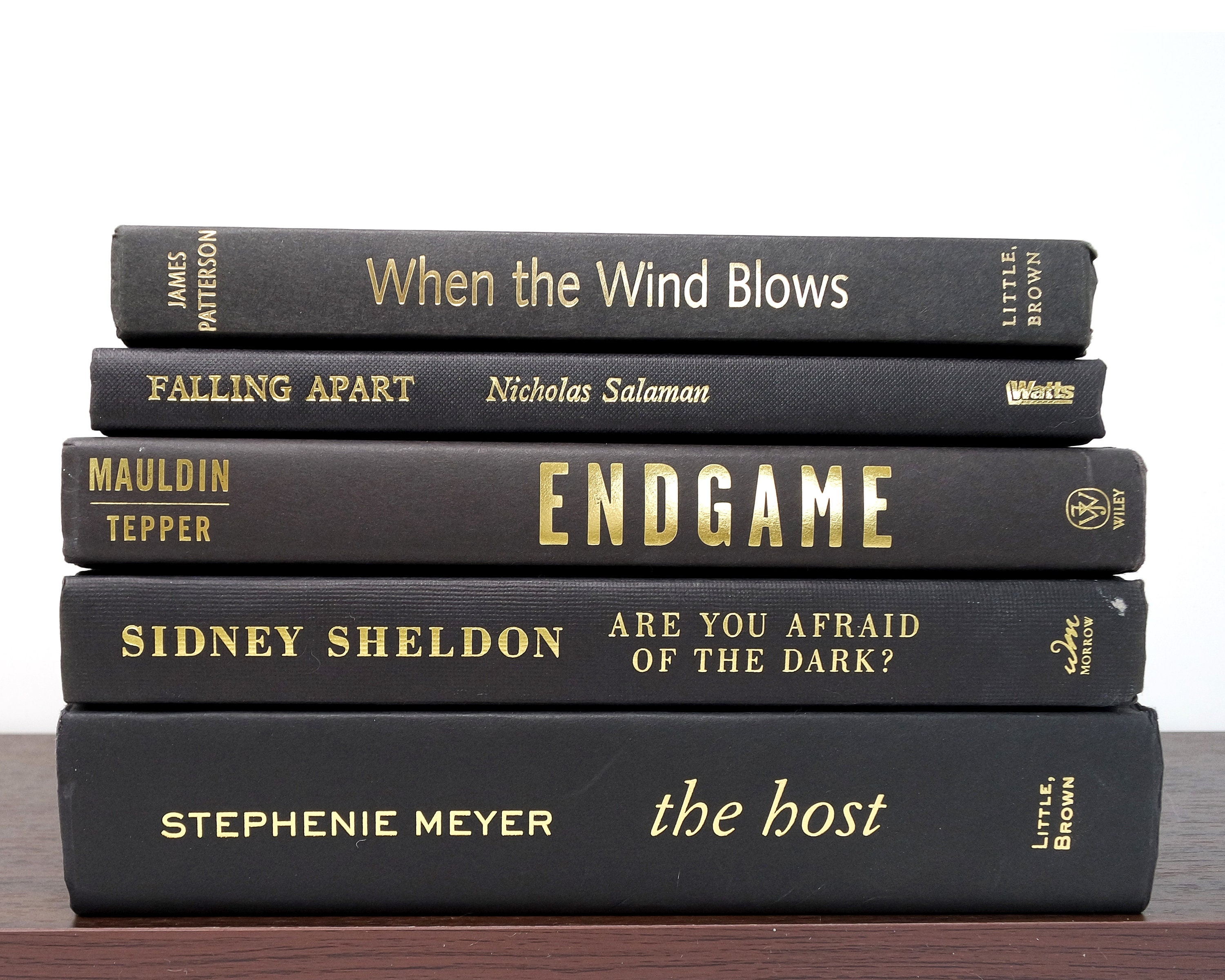 Black & Gold Decorative Books / Modern Minimalist Decor / Etsy