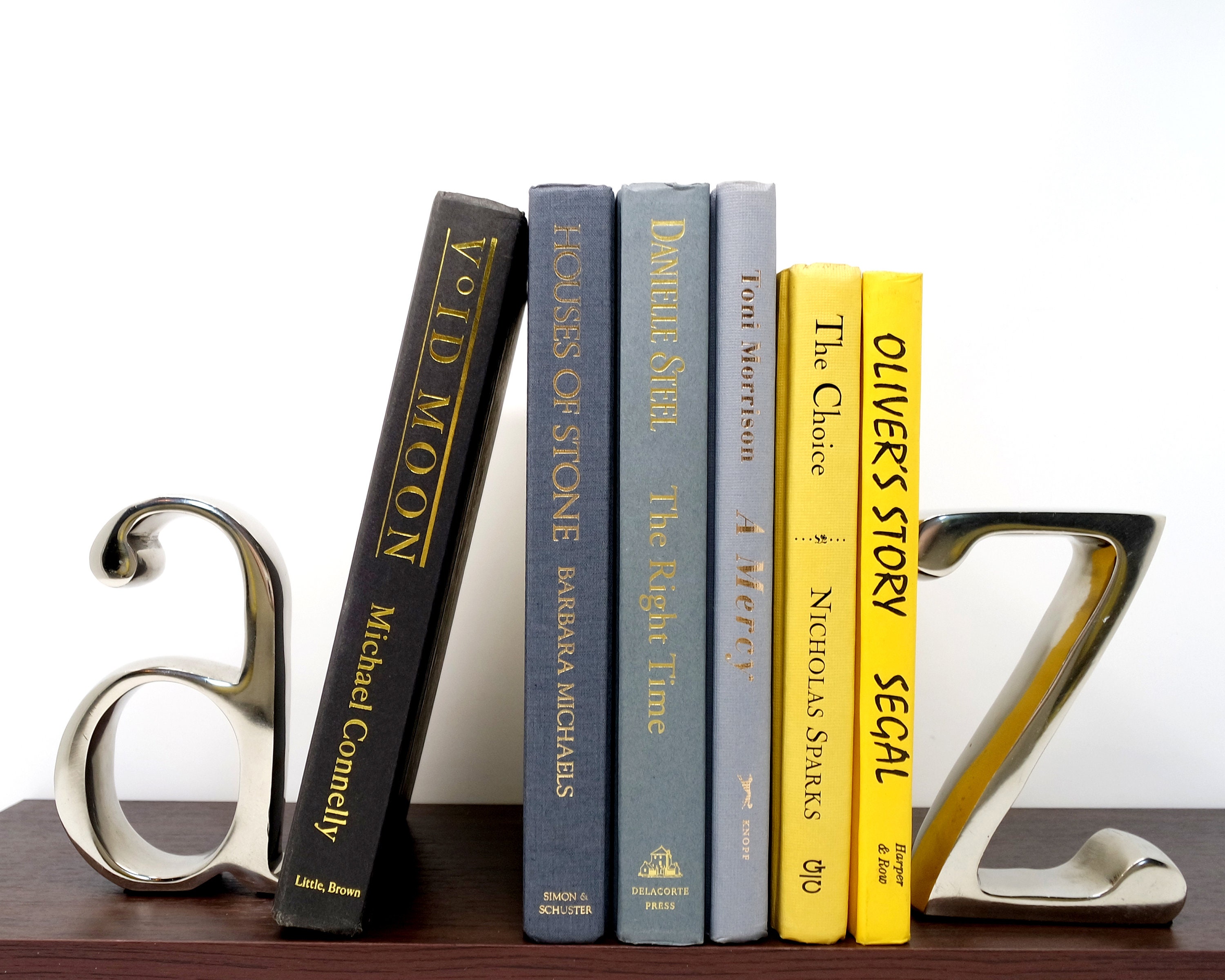 Yellow gray & black decorative books / Modern decor / Staging Etsy