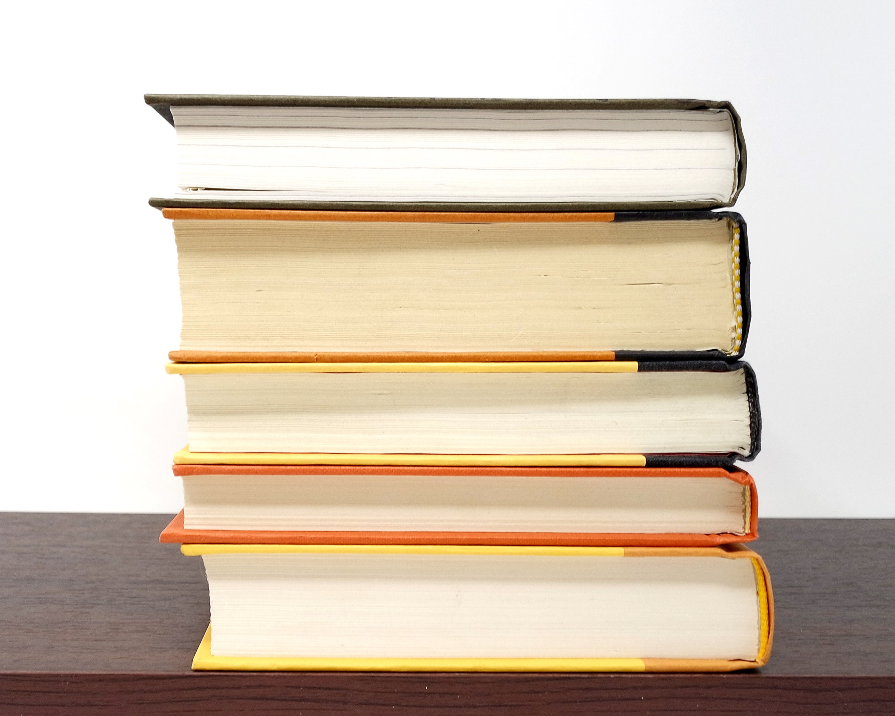 Orange & black decorative books / Modern decor / Staging and Etsy