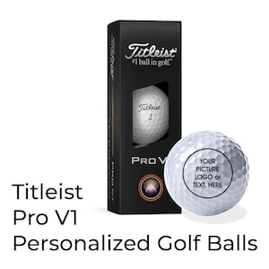 New Titleist Pro V1 Custom Design Golf Balls | Personalized Golf Balls | Add a Picture, Logo or Text on golf balls | Great Original Gift