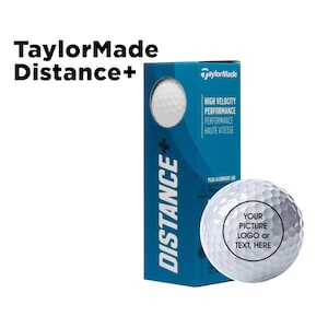 New Taylormade Distance+ Custom Design Golf Balls | Personalized Golf ...