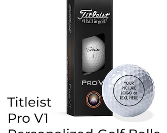 FREE SHIPPING New Titleist Pro V1 Custom Design Golf Balls | Personalized Golf Balls | Add a Picture, Logo, Text on golf balls | Great Gift
