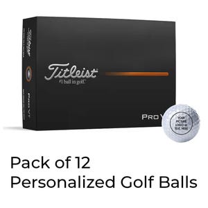 FREE SHIPPING, 12 New Titleist Pro V1 Custom Design Golf Balls, Pack of 12 personalized golf balls.