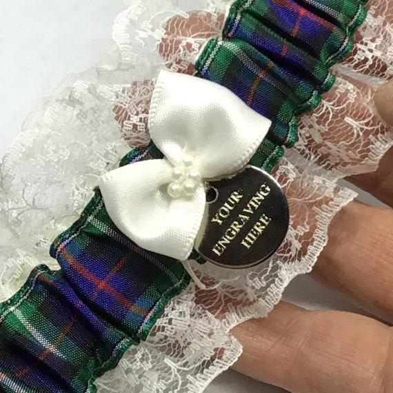 Personalised MacKenzie tartan garter 