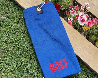 Golf towel embroidered Microfibre