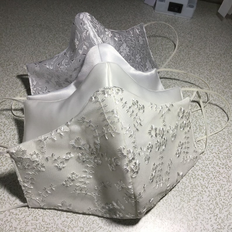 3 layer Bridal face mask