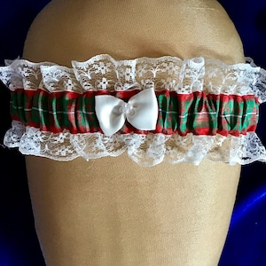 &quot;Gordon oder MacGregor &quot;&quot; Tartan Strumpfband &quot;&quot; Fügen Sie Ihrer Hochzeit oder Ihrem Anlass einen Hauch von schottischem Tartan hinzu.