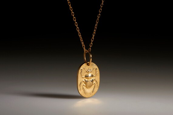Golden Scarab Pendant - Etsy Australia