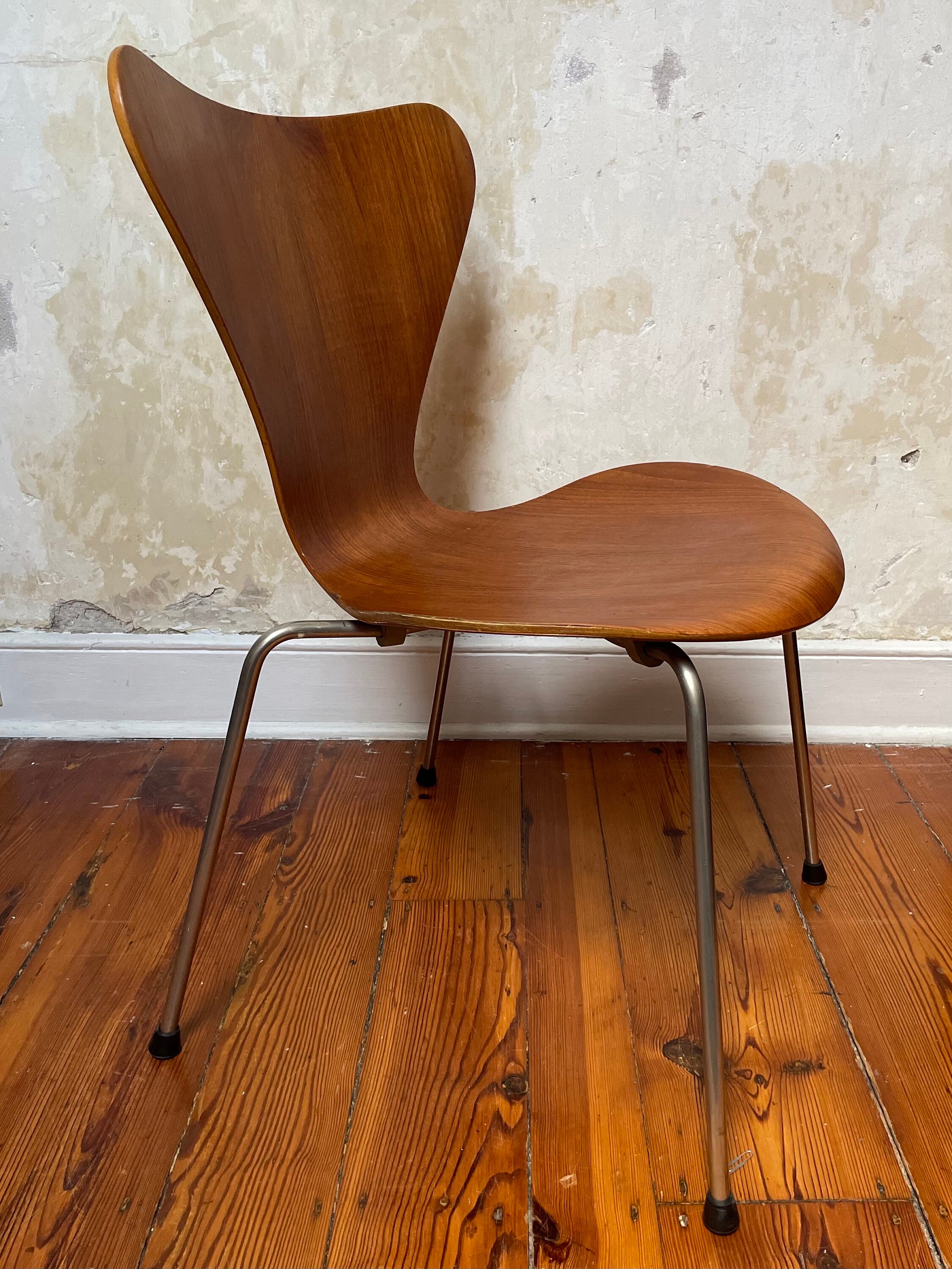 ダイニングチェア FRITZ HANSEN SEVEN CHAIR TEAK VINTAGE Vintage Arne Jacobsen Series-7 Teak Desk Chair for Fritz Hansen
