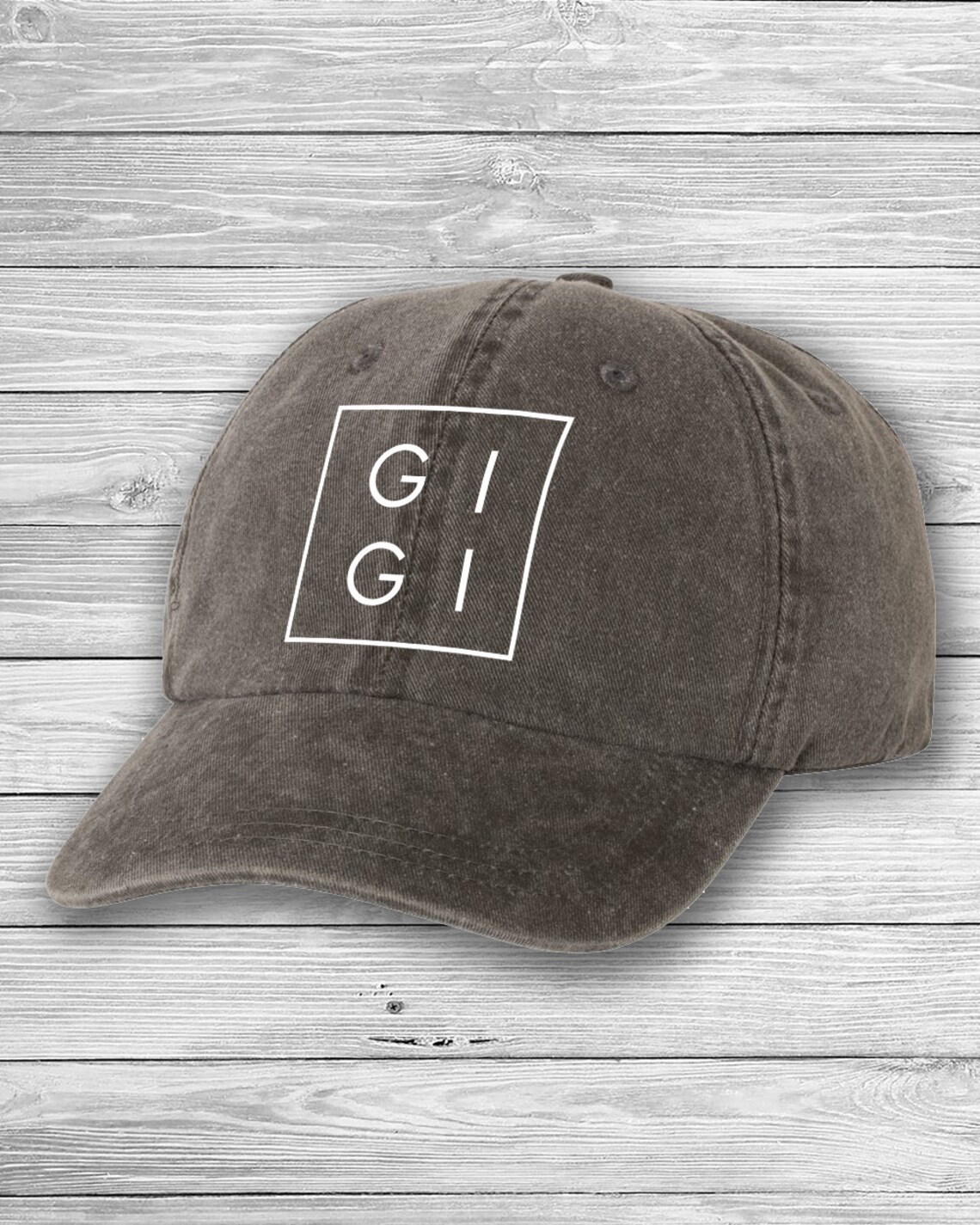 Gigi Square Pigment Dyed Hat Cute Gigi Hat Gift for Gigi | Etsy