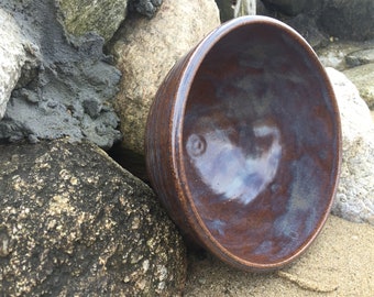 Brown and Blue Ceramic Bowl