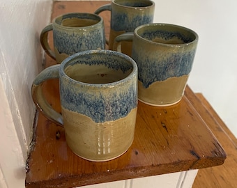 Hand thrown ceramic mugs set of 4