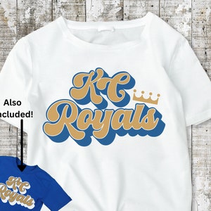 Kansas City Baseball, KC, Chiefs, PNG, Descarga digital, Blues, PNG, Sublimación, Real, Béisbol, Kauffman, Retro