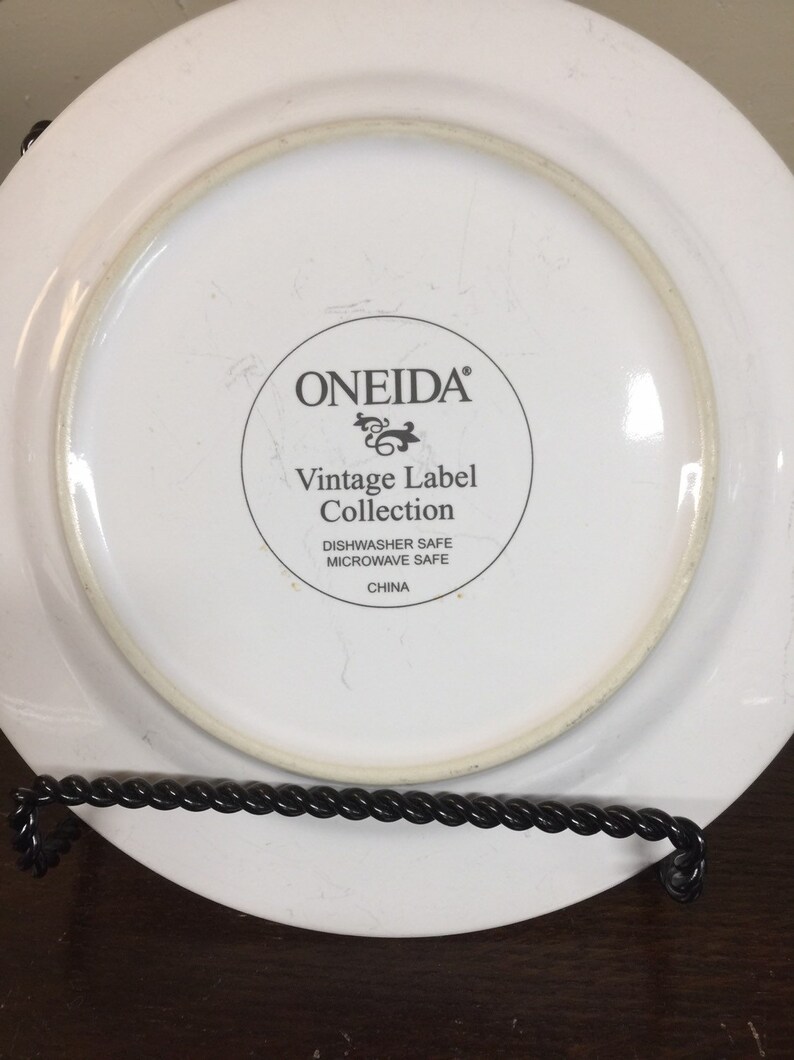 Oneida Vintage Label Collection Plates Etsy