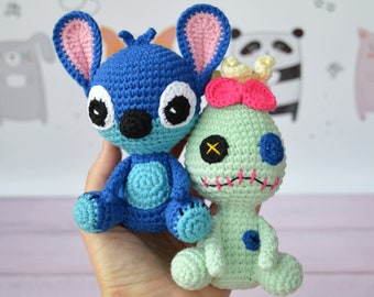 Stitch and Scrump toys,Gift for Children,Crochet Doll,Amigurumi Gift,Handmade Doll,Plush,Toy by cartoon,Look alike