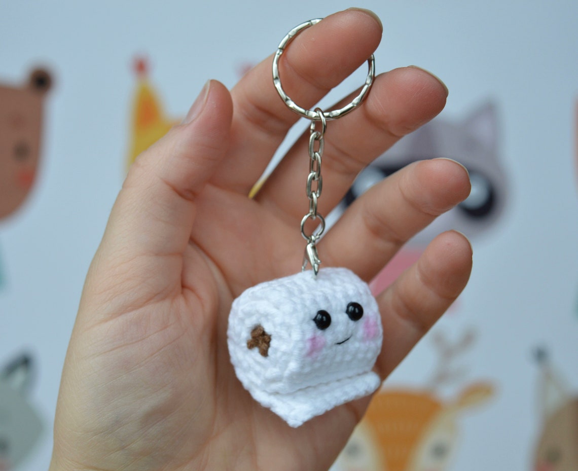 Keychain Toilet paper Keychain toy Funny Gift Best friend Etsy