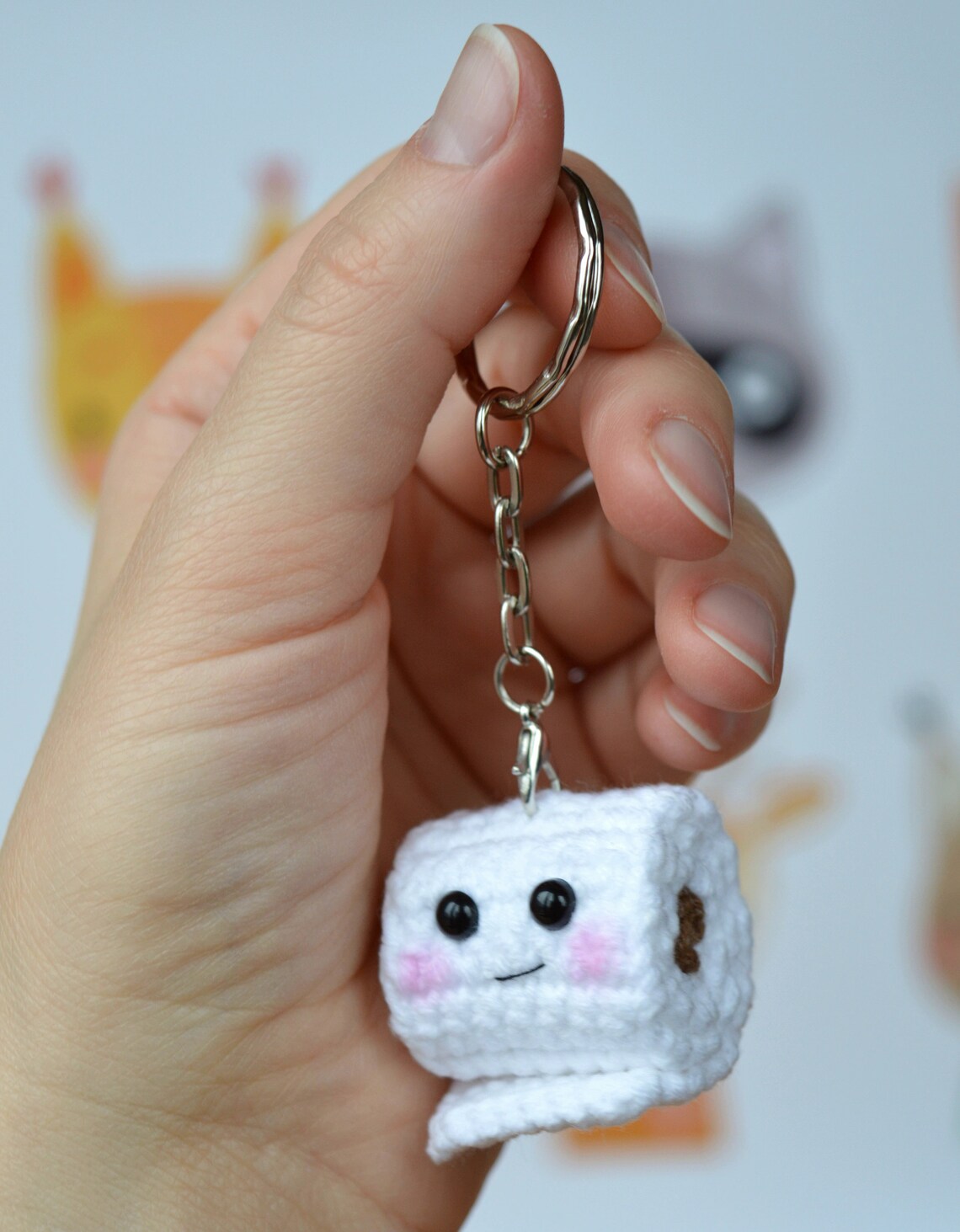 Keychain Toilet paper Keychain toy Funny Gift Best friend Etsy