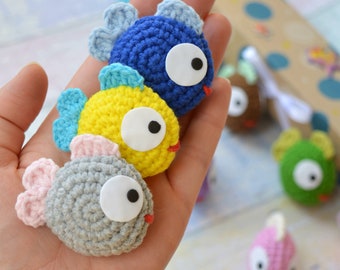 Baby fish toys,Crochet Little fish,Cute fish,Stuffed toy,Amigurumi fish,Cotton fish,Fish Decoration,Lovers Gift,Play Set