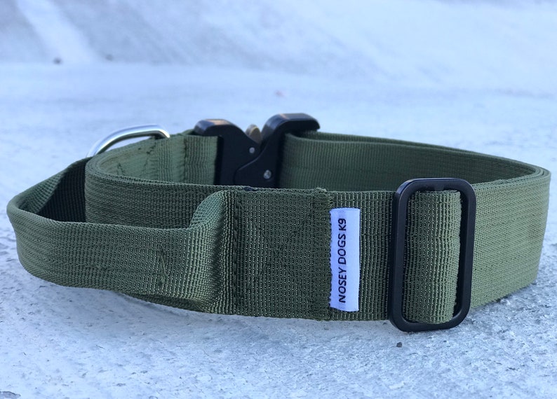 Tactical K9 Collar With Handle and Buckle 1.5 Wide Etsy