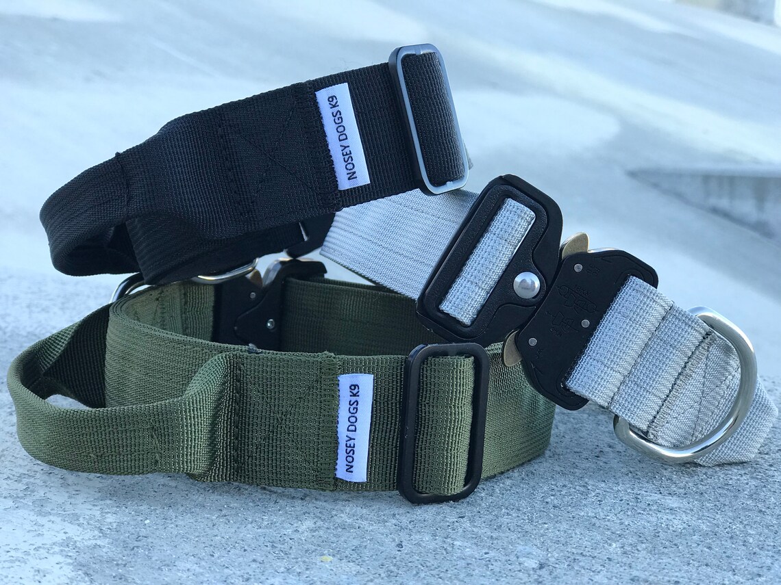 Tactical K9 Collar With Handle and Buckle 1.5 Wide Etsy
