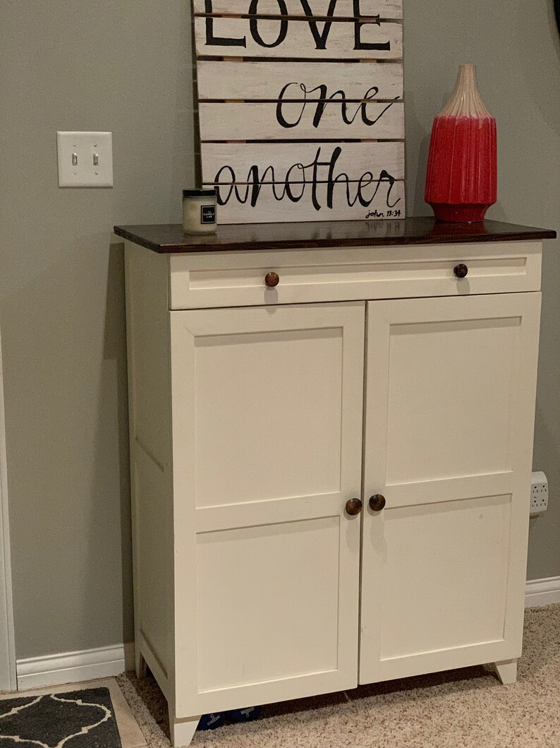 Farmhouse Shoe Storage with Drawer Etsy