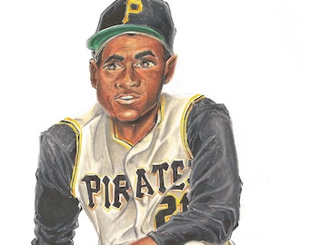 Roberto Clemente #21 - 5x7 framed print