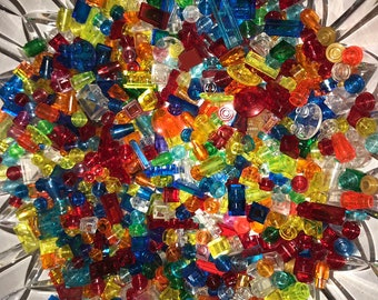 New LEGO Lot of 25 Translucent Red 1x1 Minifigure Jewel Gem Accessory Pieces