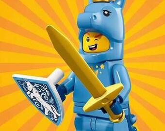 LEGO 71021 Unicorn Costume Guy 17 Series 18 Minifigure 40th Anniversary CMF  Castle Knight 