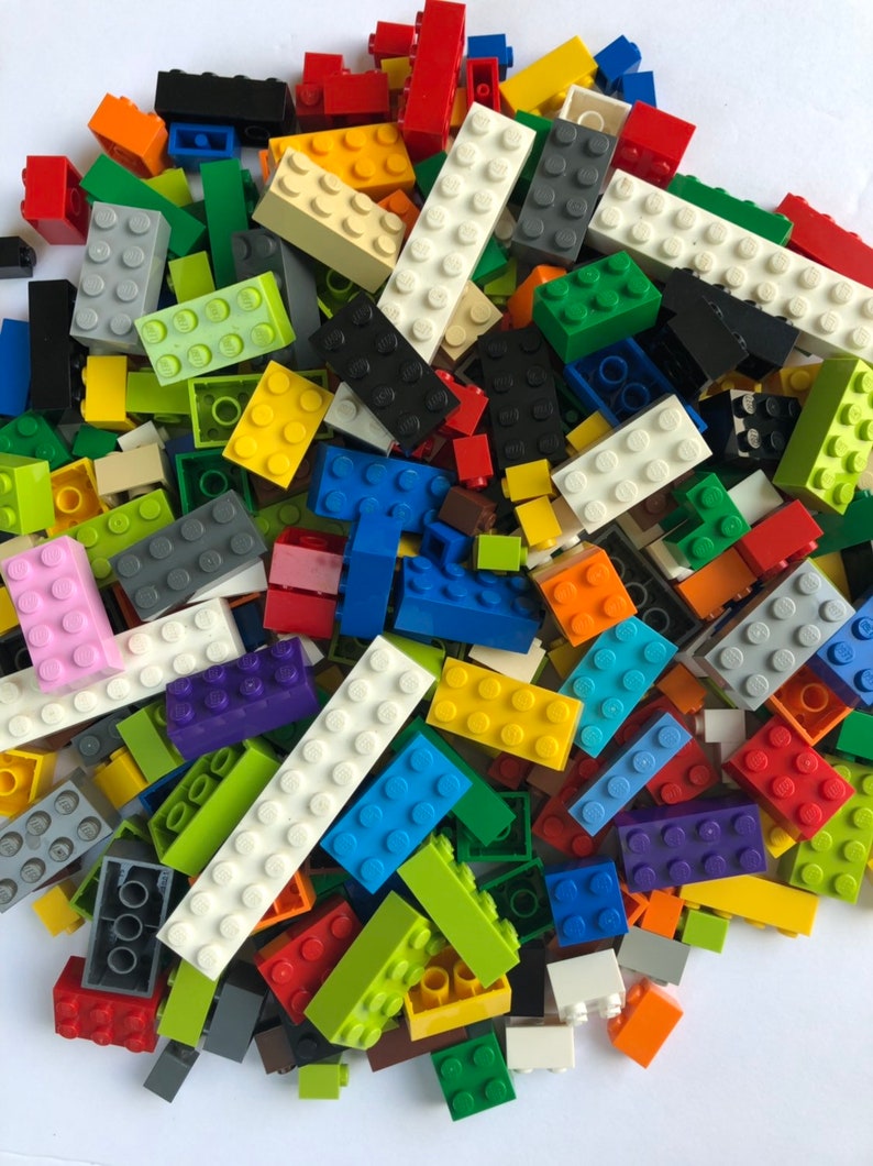 100 Pieces Lego Blocks and Blocks Only Bulk Lot of Mixed Etsy New Zealand