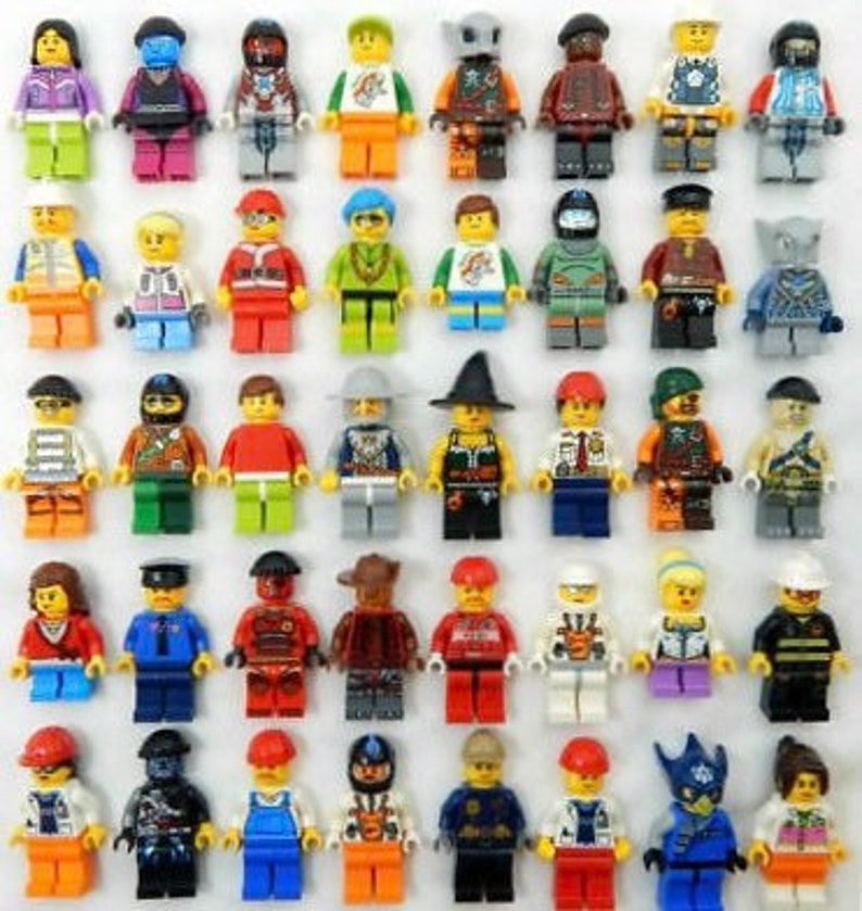 LEGO People Pack of 50 Authentic LEGO Minifigures mixed lot of | Etsy
