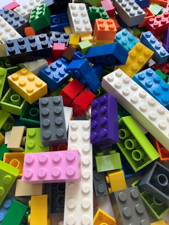 200 pièces briques et blocs Lego uniquement lot en vrac de