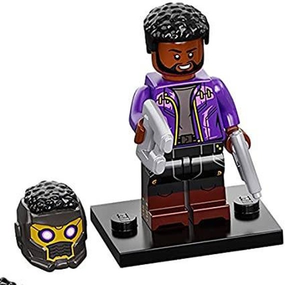 LEGO Black Panther T'Challa as Star Lord CMF Minifigure Marvel What If  71031 #11 Mini Super Hero Avengers Guardians of the Galaxy Starlord